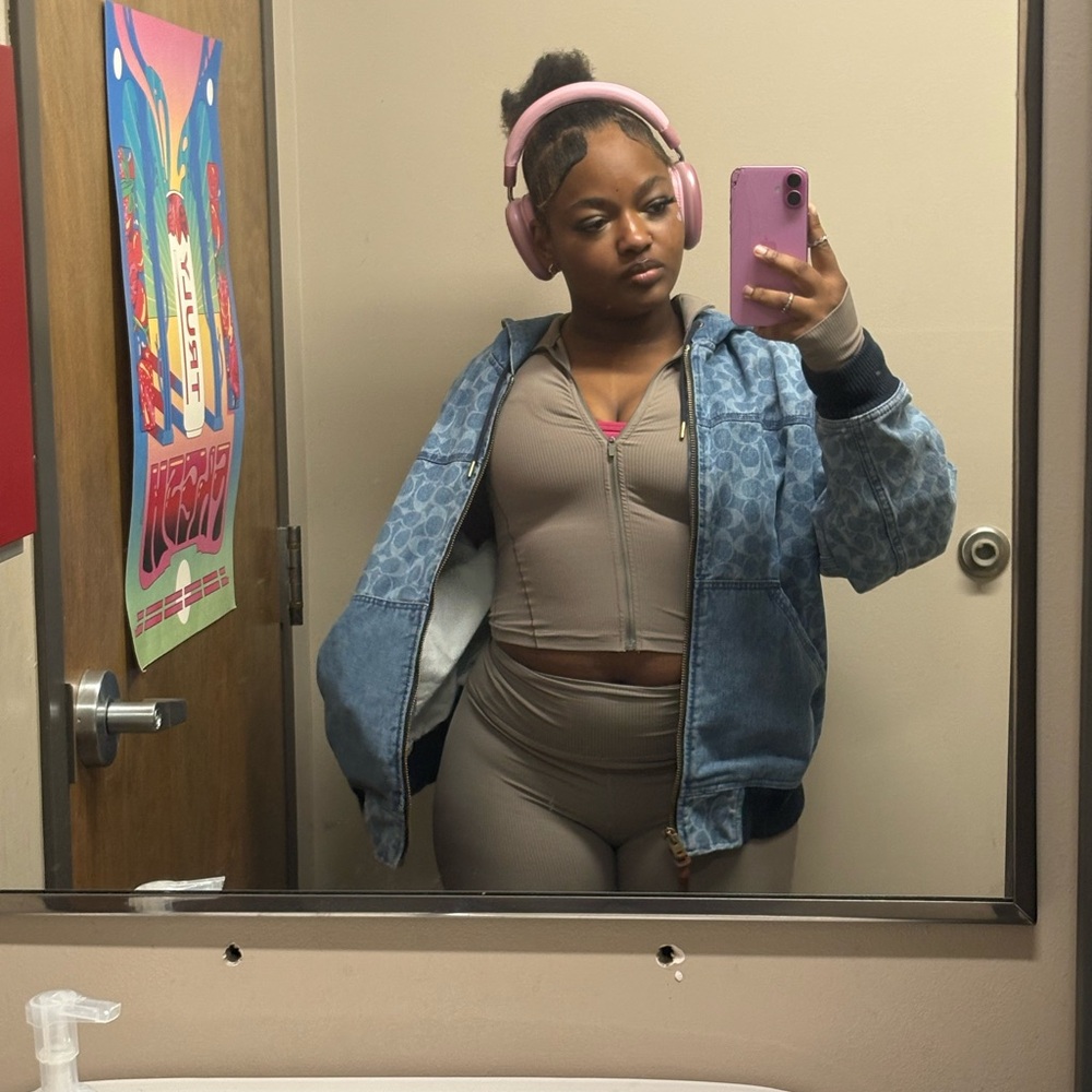 Blue Patterned Jacket (Coach Jacket) - image 1